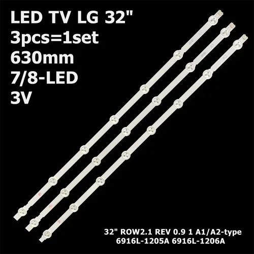 32" ROW2.1 REV 0.9 1 A1/A2-type 6916L-1205A 6916L-1206A